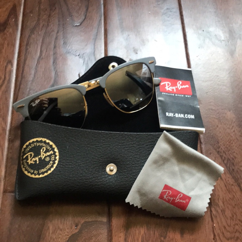 Gray and Gold Classic Ray-Bans